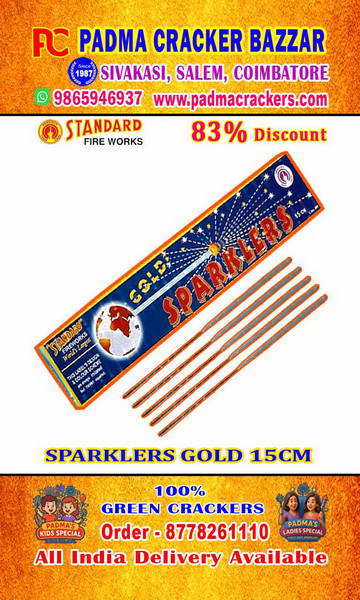 GOLD SPARKLERS 15 C.M