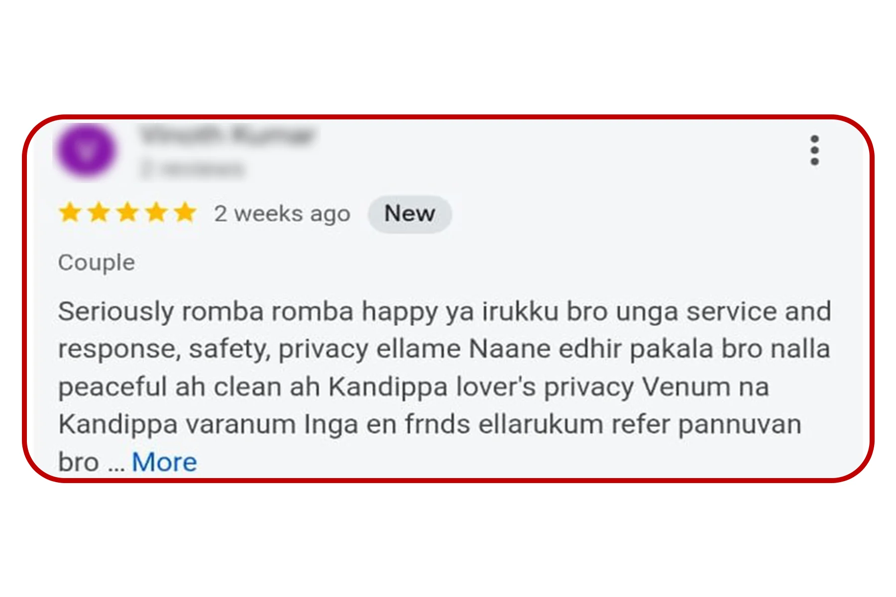Customer review