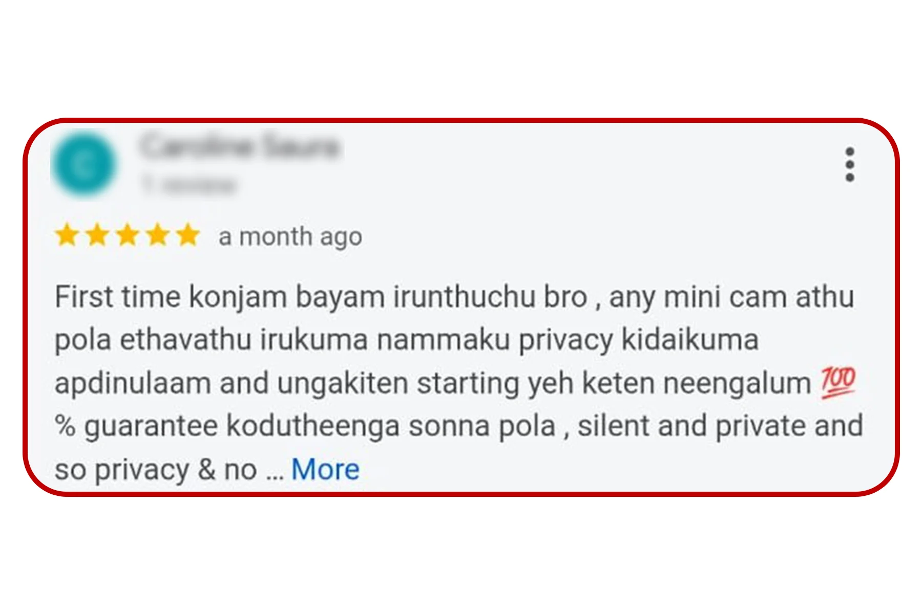 Customer review