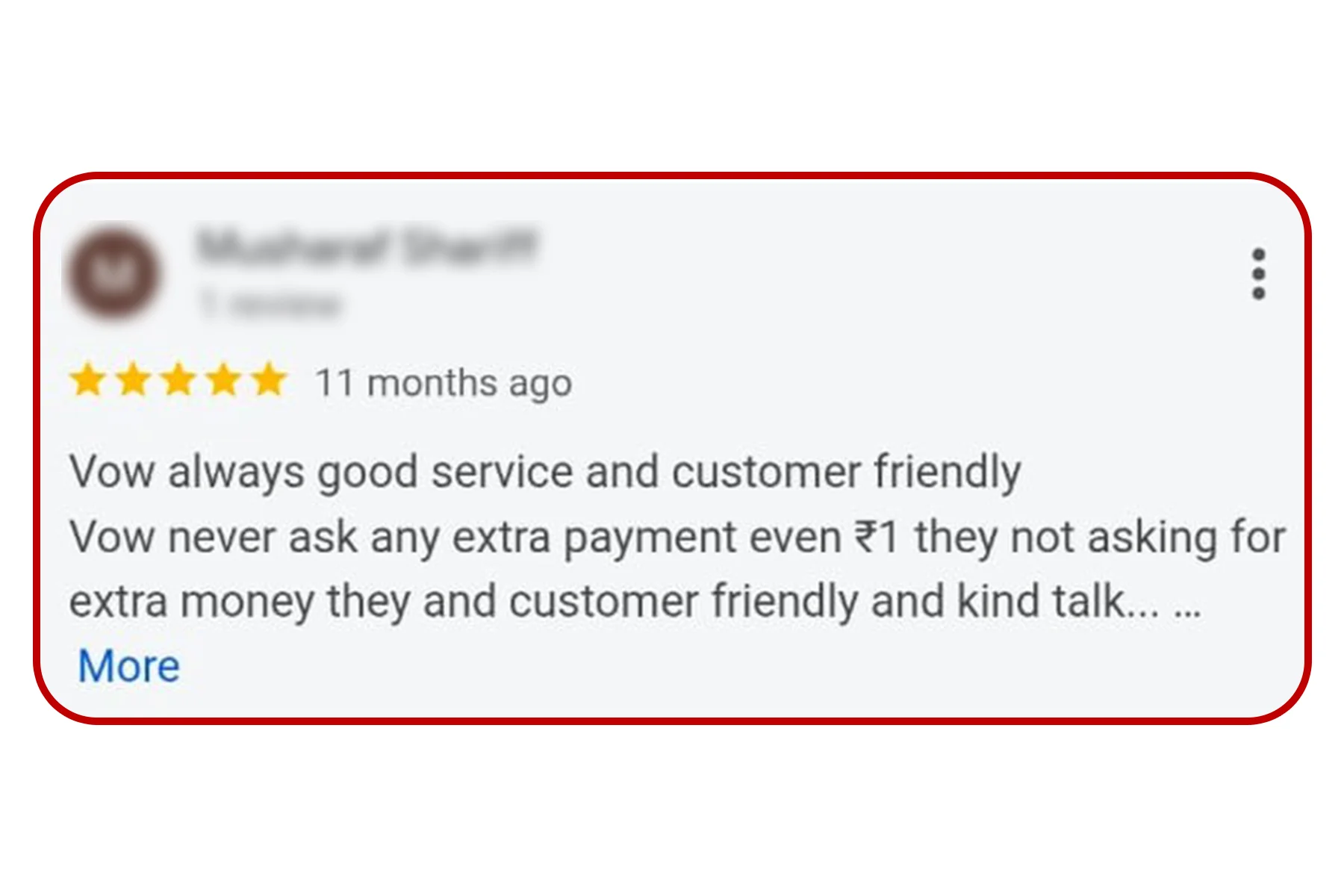 Customer review